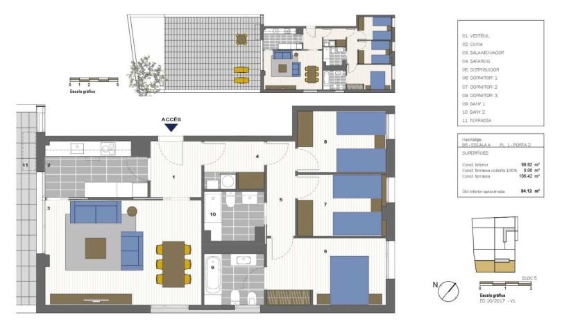 plano de piso de obra nueva en mataro