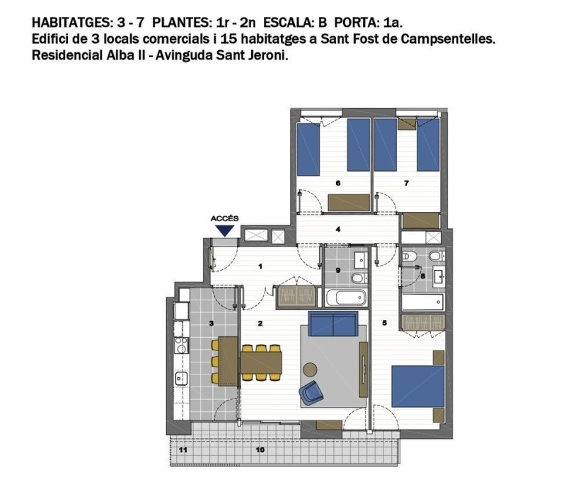 plano de piso de obra nueva en valles oriental