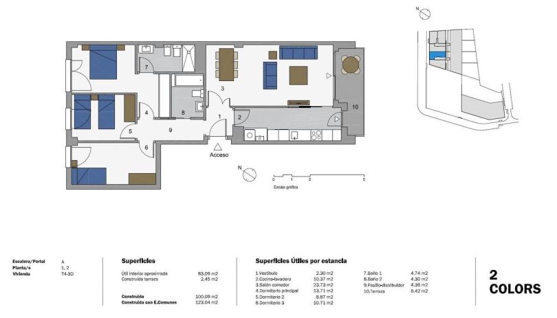 piso de la promocion 2 colors