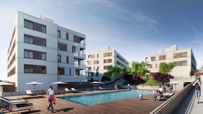 piso a estrenar con piscina comunitaria en sant cugat