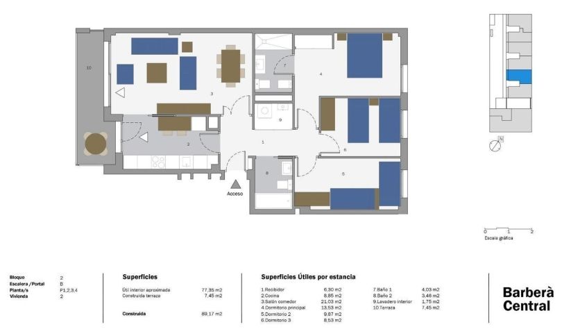 plano de vivienda de obra nueva en barbera del valles