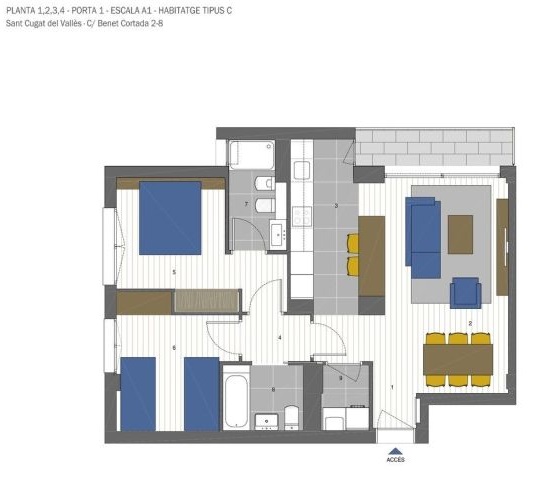 plano de piso de obra nueva crecca volpelleres