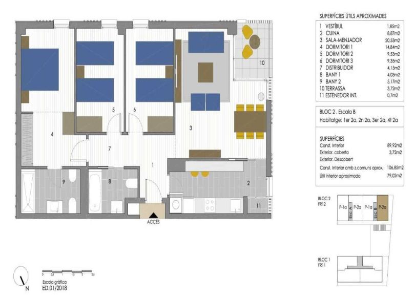 plano de piso de residencial plaça primavera