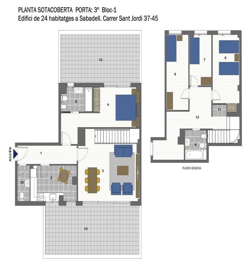 plano de vivienda a estrenar en sabadell