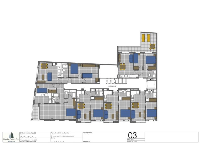 plano de piso de obra nueva en Mataró