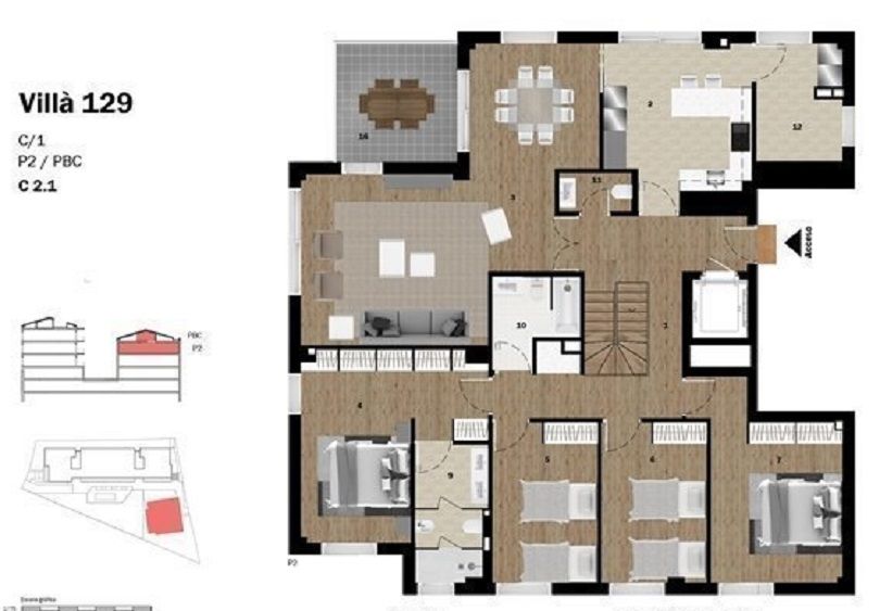 plano de piso de promocion zenit