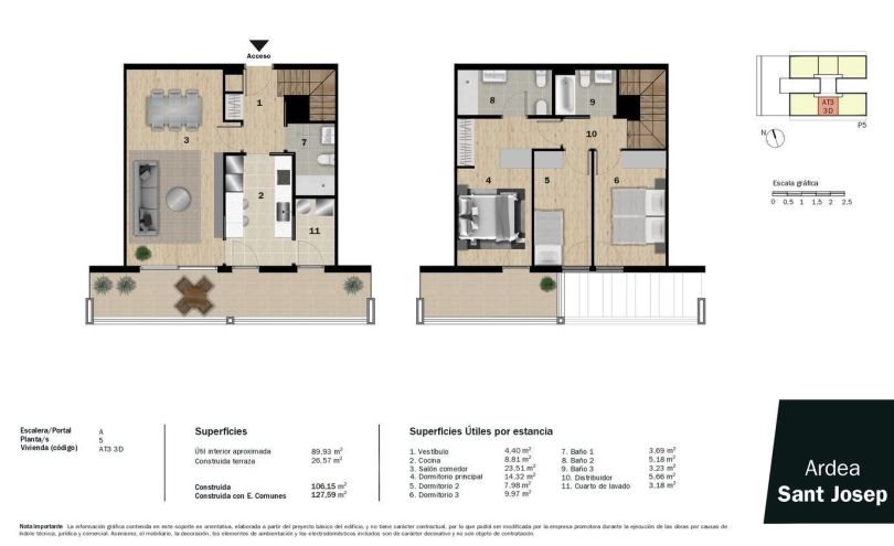 plano vivienda de obra nueva en hospitalet