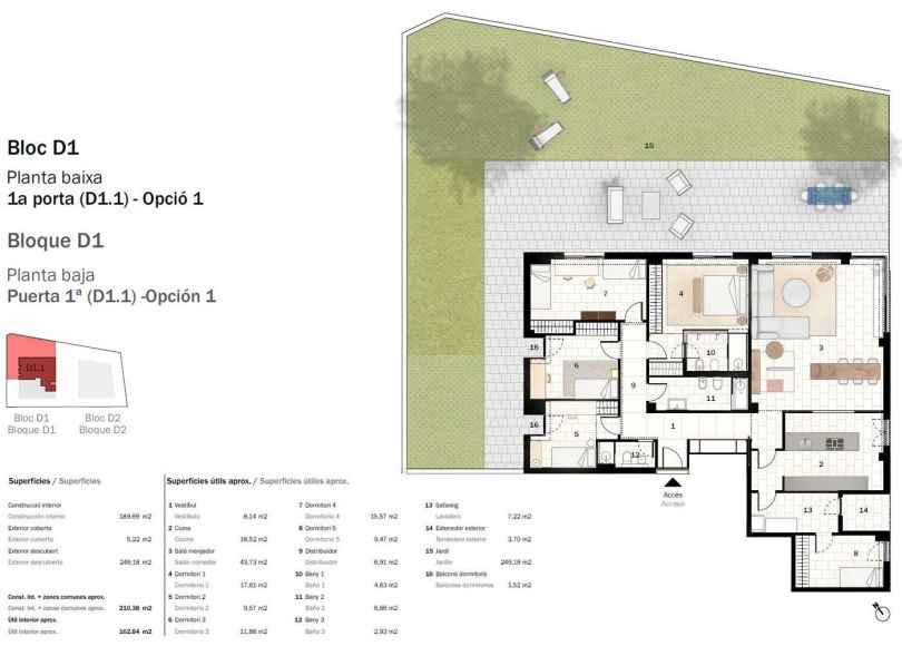 plano de vivienda de obra nueva en sarria