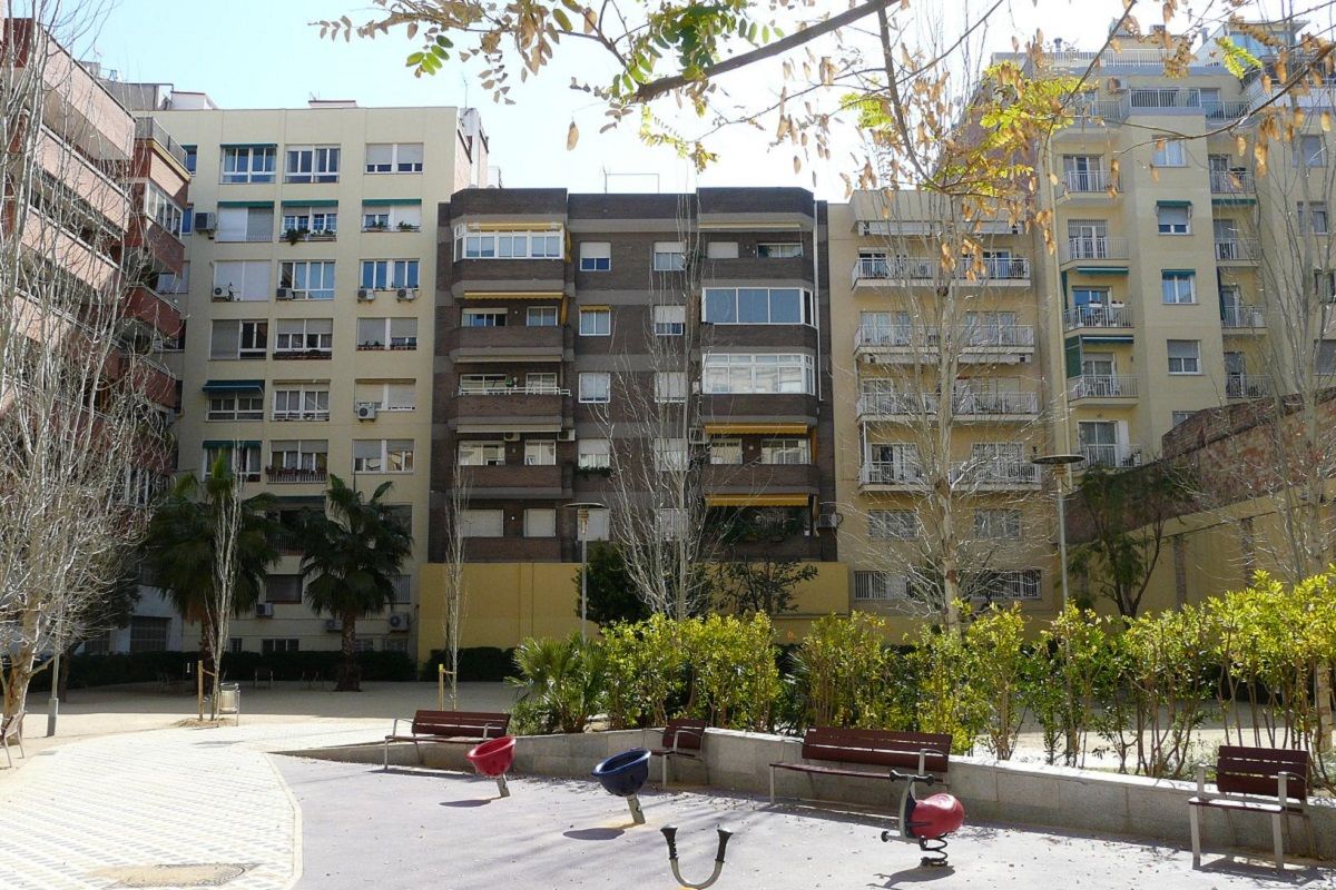 interiores de manzana en el barrio de Sant Antoni