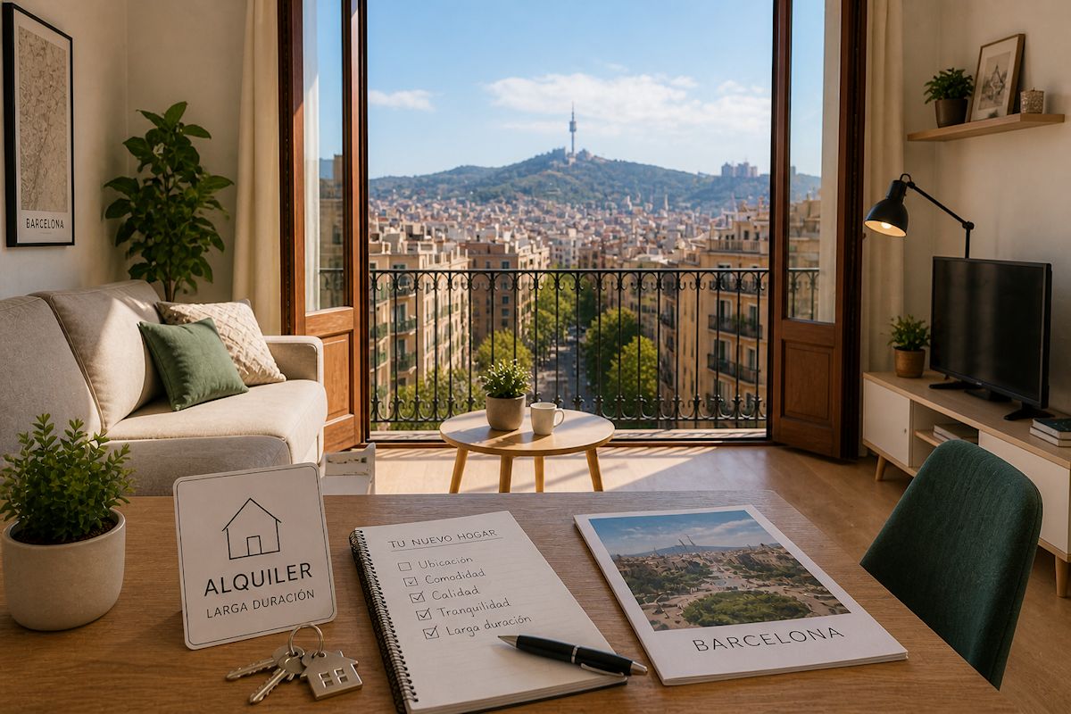 Apartamento moderno en Barcelona con contrato de alquiler 