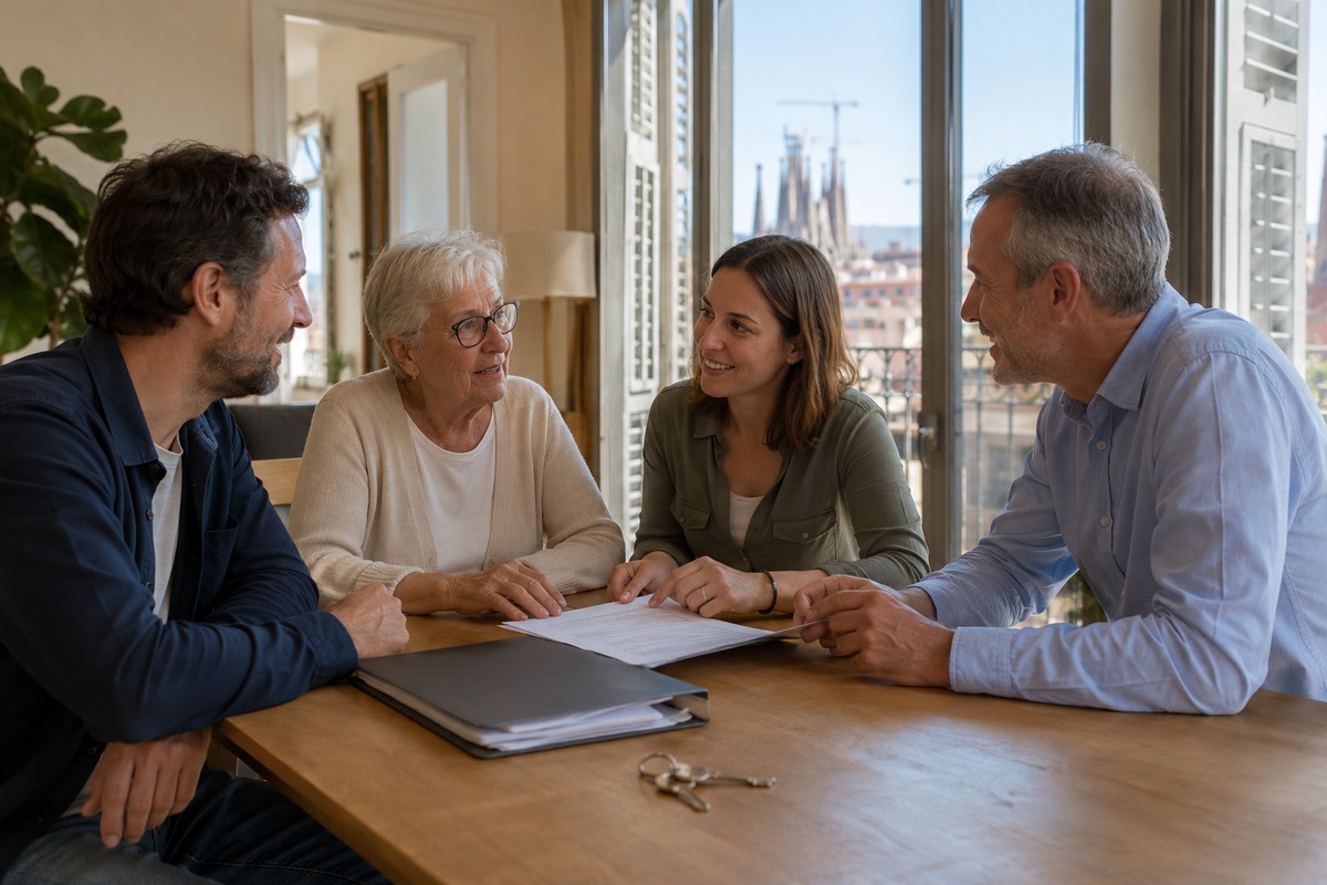 Familia herederos acuerdo venta piso barcelona
