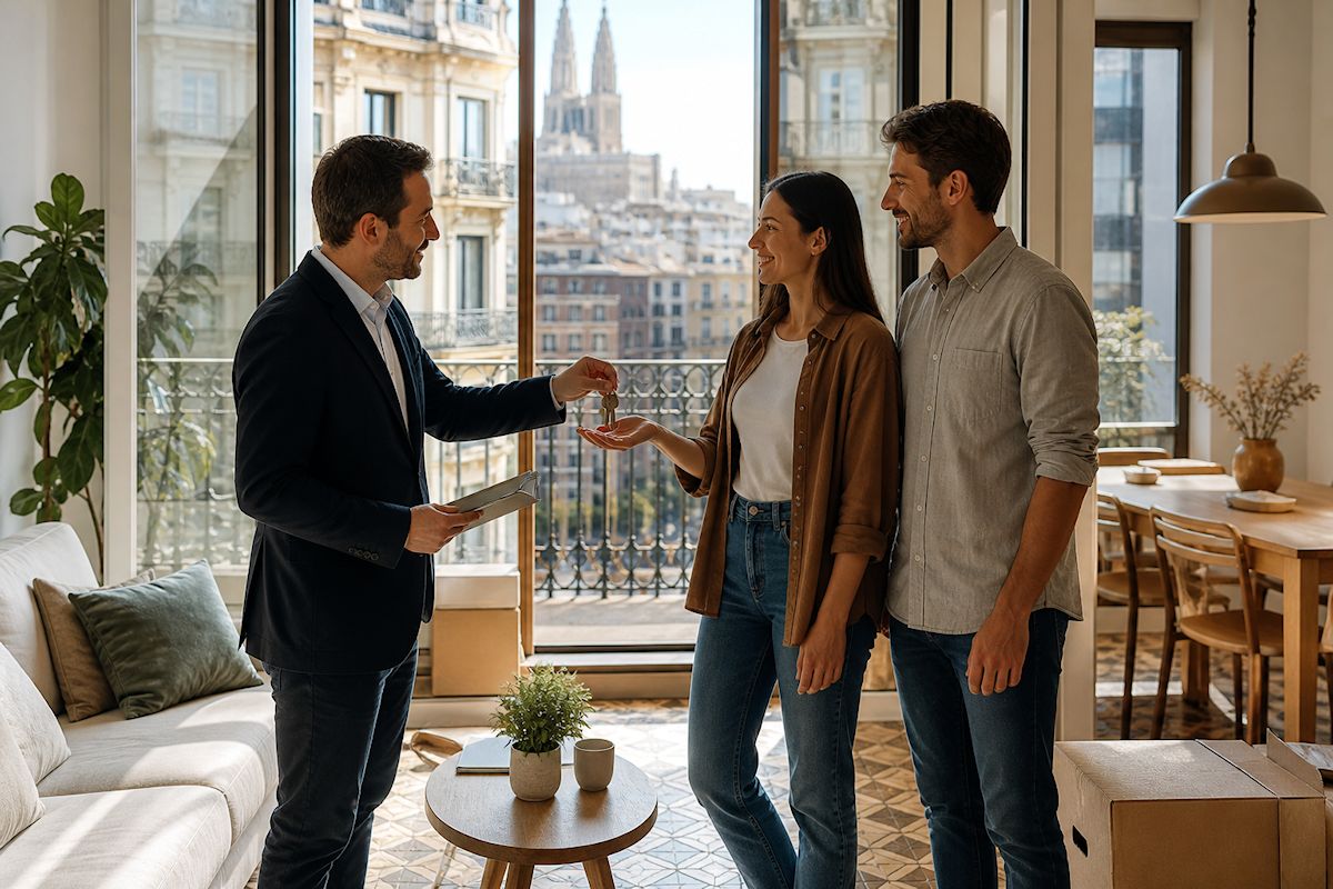Piso luminoso en Barcelona ideal para alquiler de larga estancia